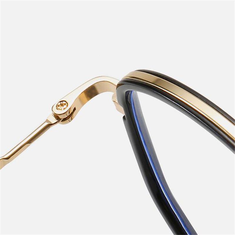 0 -0.5 -1.0 To -6.0 Metal Polygon Student Nearsighted Glasses Unisex Vintage Black Gold Frame Short-sight Prescription Eyewear
