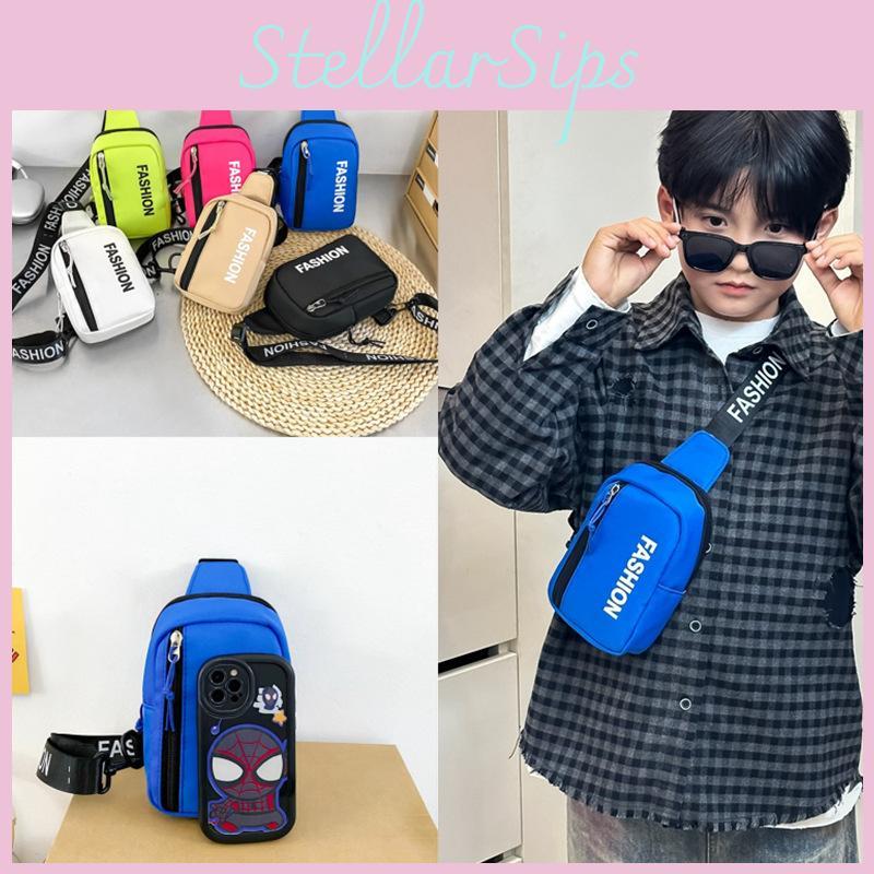 Streetwear Kids Crossbody Bag Nylon Breathable Ultralight Expandable Sling Pack For Boys Girls Daily Outfits