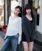 ROSEFRANTZ Wrap Shirring Hood Long Sleeve [Ivory]