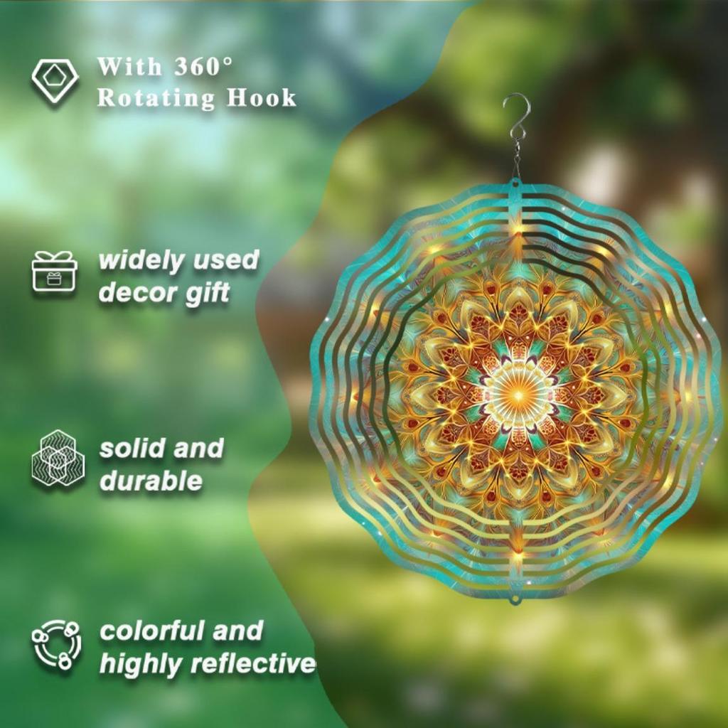 Vibrant Floral Butterfly Wind Chime for Outdoor Garden Decor 10 Inch Metal Wind Chime with Swivel Hook No Battery Needed Perfect Spring Summer Gift