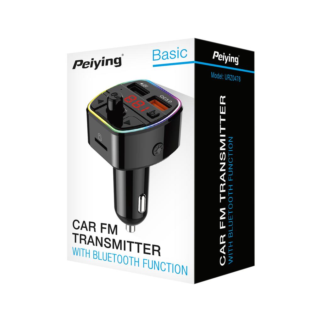 Bluetooth 5.0 Car Transmitter 2xUSB LED 12 - 24 V Peying