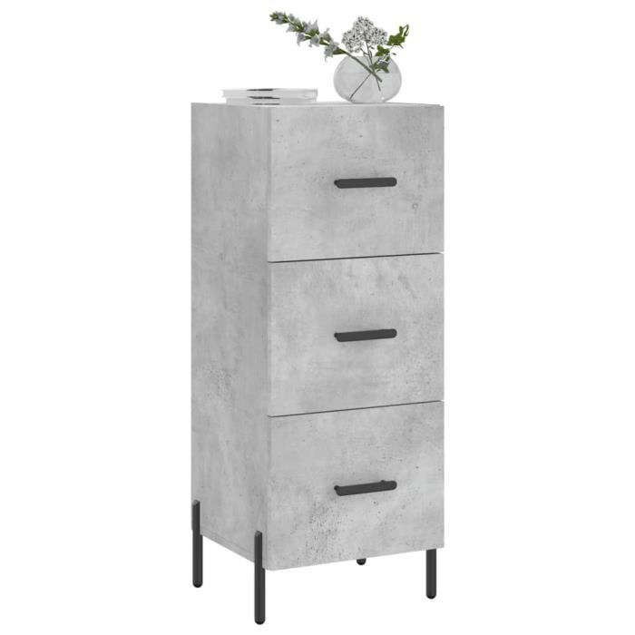 VidaXL Buffet Concrete Grey 34.5x34x90 Cm Engineered Wood 828616