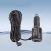 Intelligent USB Vehicle Charger 340cm Angled USB C Cord 5V1A Output Short Circuit Protections Compatible for 12V 24V Car
