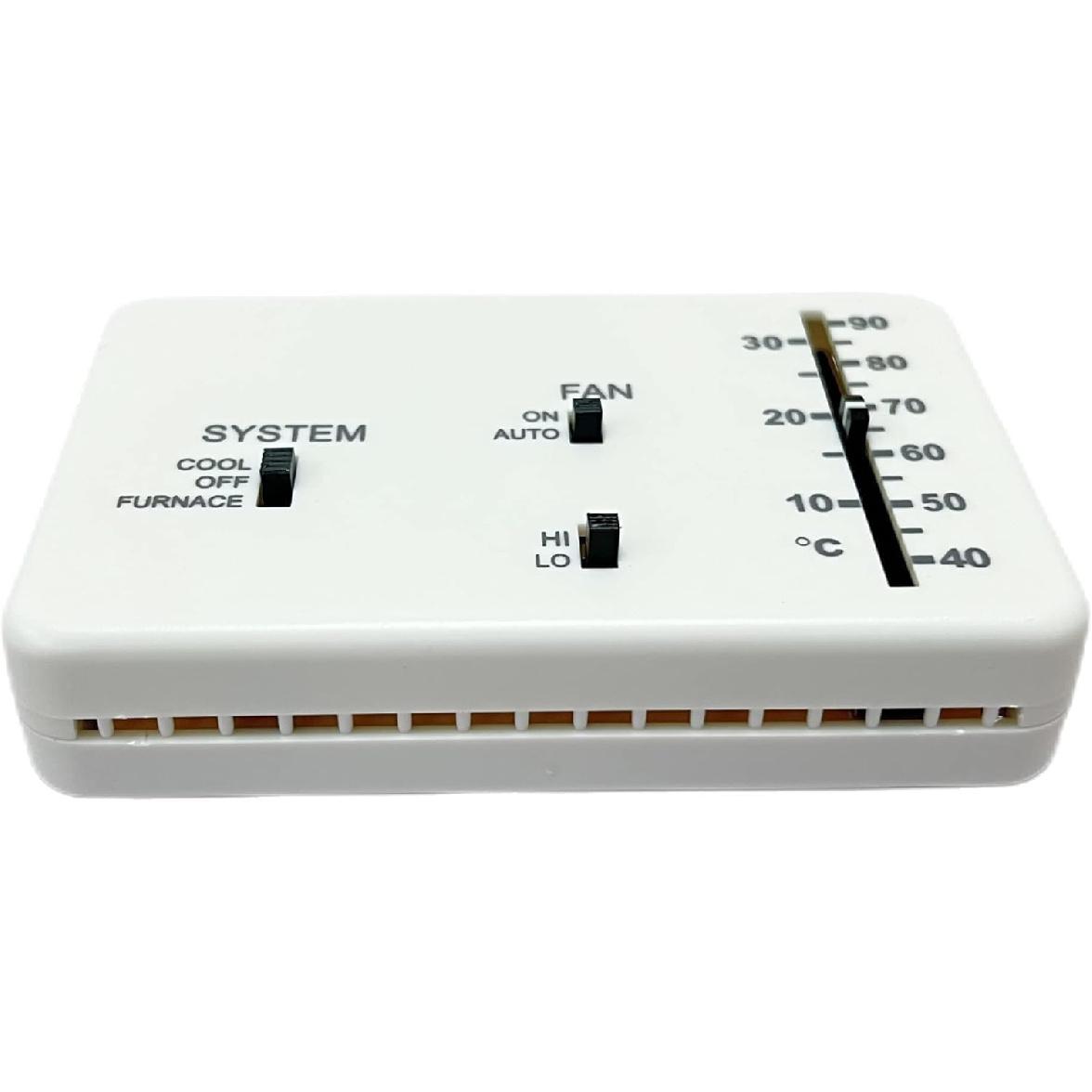 

RV Thermostat, RV Analog Thermostat Replacement for Dometic (Cool Only/Furnace) 3106995.032, 12 VDC (White) белый