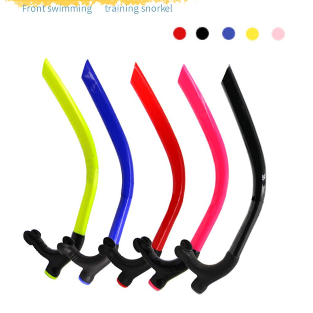 Swimming Snorkel, Scuba Training, Center-Mount Comfortable Silicone Mouthpiece, Easy to Breathe for Pool and Open Water