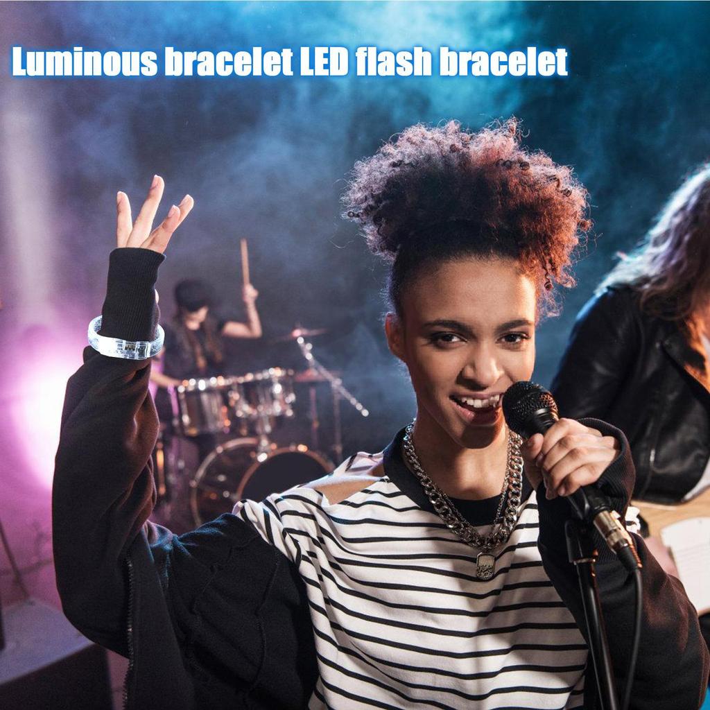 Led Luminous Bracelet Concert Party Bar Glow In The Dark Armband Sports Wrist Strap Kids Adults Party Supplies