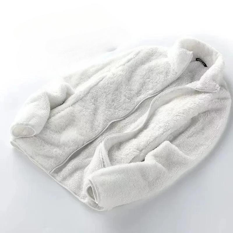 

Утепленная флисовая куртка, уличная ветровка, женская верхняя одежда, весна, осень, зима, двусторонняя толстовка, кардиган на пуговицах 4XL