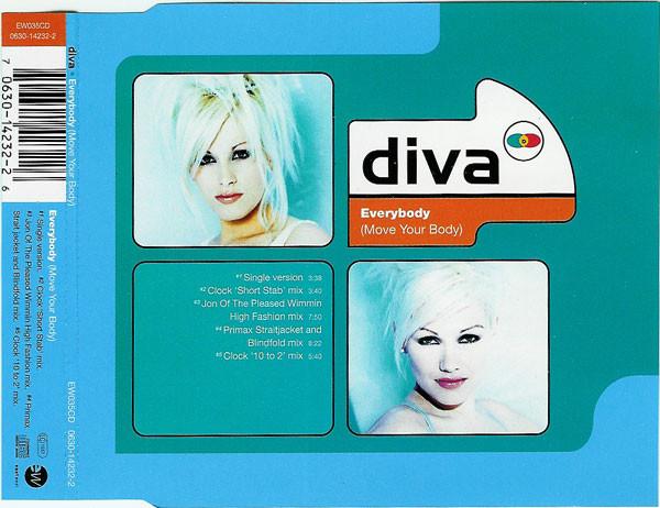 CD DIVA - Everybody Move Your Body  EW035CD EastWest 1996 UK Dance & Electronica Used