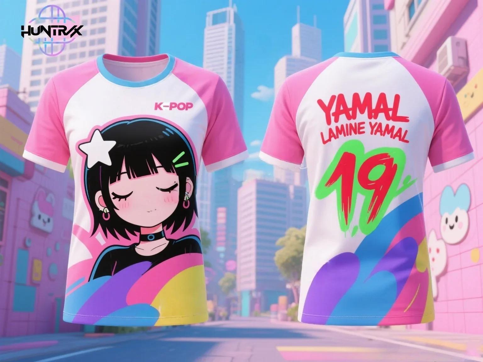 

Casual Fashion Kpop Demon Hunters Kids 3D Cartton Short Sleeve Summer Boys Girls T-Shirt Anime Short Sleeve T-shirt 160