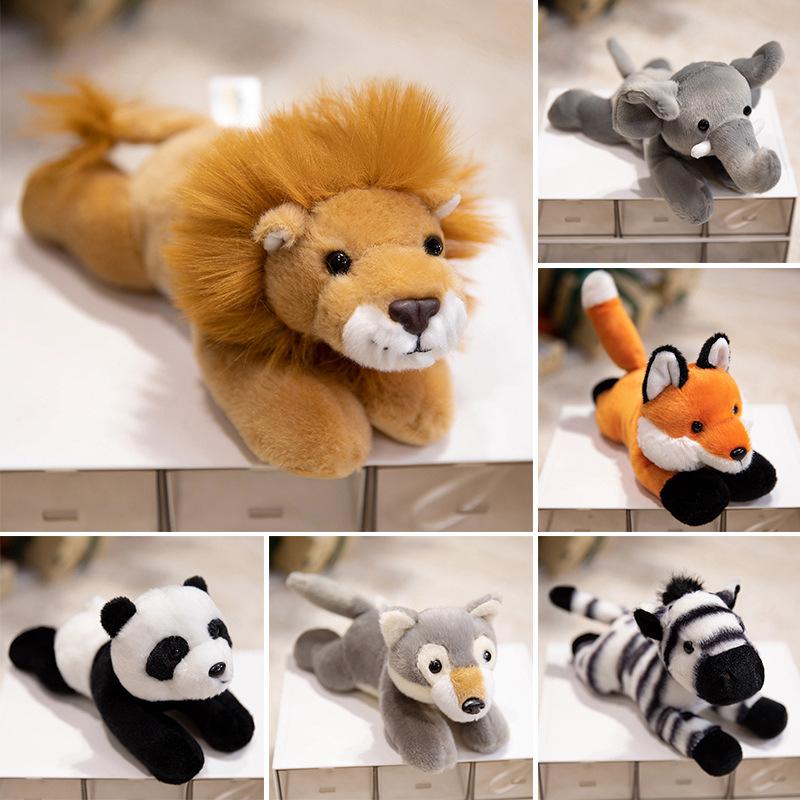Party Style Forest Animal Doll Tiger Panda Fox Plush Toy Simulated Animal Doll Zoo Gift