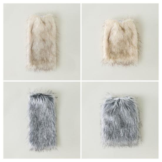 Sztuczne futro ocieplacze na nogi damskie dziewczęce futrzane nakładki na buty puszyste nakładki na mankiety butów przytulne zimowe ocieplacze na łydki na imprezy odzież uliczna