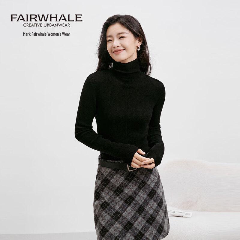 Mark Fairwhale Women's 100% Merino Wool Turtleneck Sweater