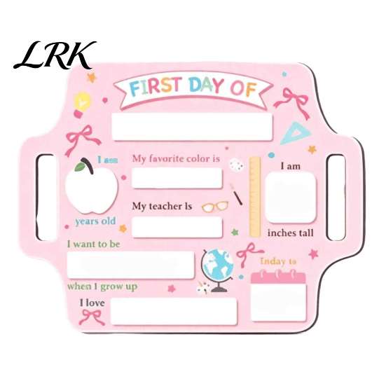 Kids Study Planner First and Last Day of School Board Sign for Kids, Reusable Wooden Small Chalkboard Sign, Cute Writing Daily Notes Schedules