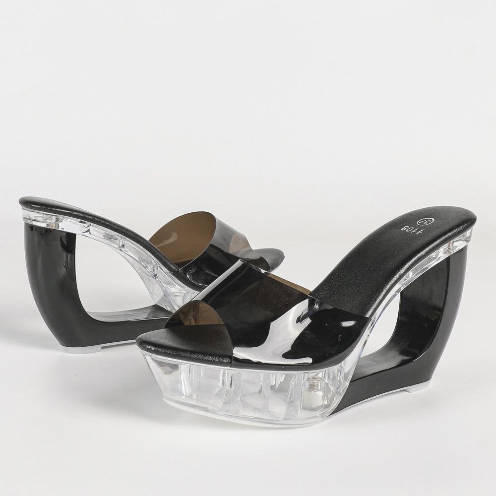 11cm Kristall Keil Transparent Plateau Sommer Slides LFD-1108WG-B79