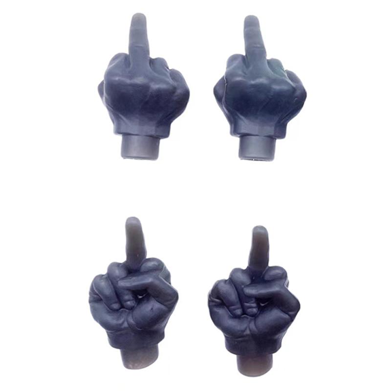 Motorcycle Car Tire Valve Cap Personality Decor Middle Finger Styling Dustproof Waterproof Valve Caps Cover Tyre Valves Stem Cap