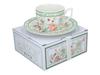 Filiżanka Ze Spodkiem Do Kawy Herbaty Porcelanowa Elegancka Na Prezent