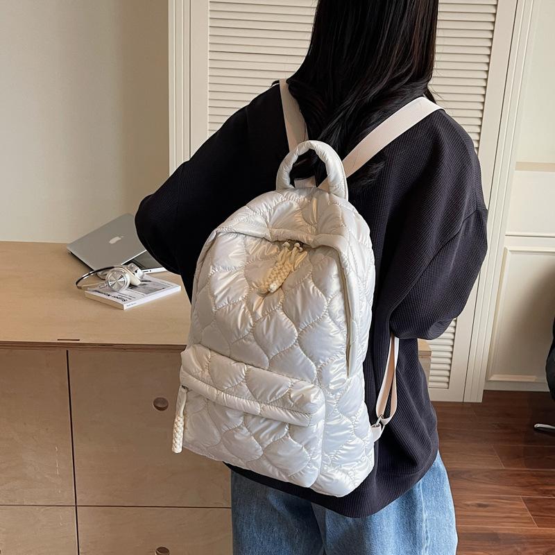 New Popular Cotton Clothing Backpack, Women's Casual Versatile Space Cotton Backpack, Large Capacity Backpack