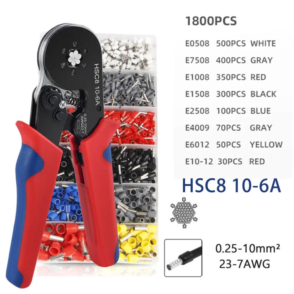 Crimpzange für Rohrklemmen, Handwerkzeuge HSC8 6-4A, elektrische Mini-Kompressionsdraht-Crimpzange