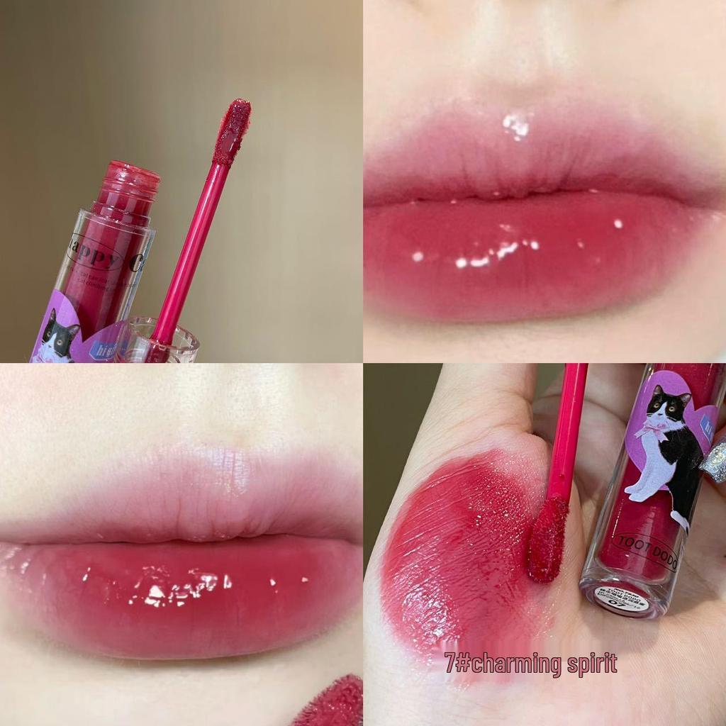 Toot Dodo Happy Meow Hydrating Clear Lip Gloss - Long-lasting, Pure Nude Makeup Lip Color for Women.