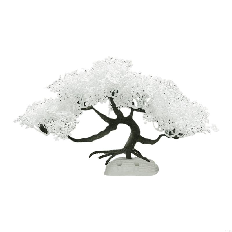 Y5JC Water Plant Aquarium Accessory Pine Tree Figure Underwater Scene Setting Decors