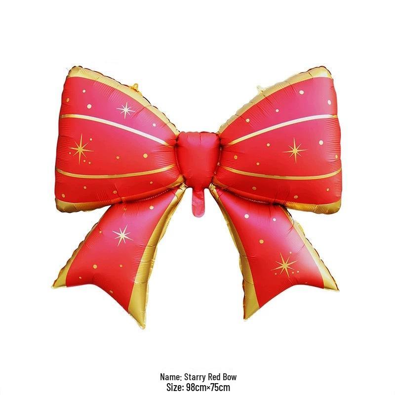 Large Matte Bow Aluminum Foil Balloon for Birthday Decoration and Photography