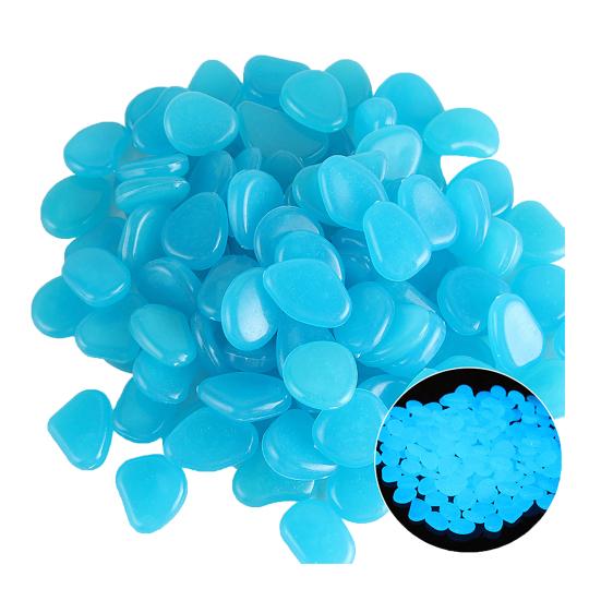 Piedras de Jardín Luminiscentes, Guías Nocturnas de 1 cm de Rocas Luminosas, Piedras Decorativas para Acuario, Piedras Resinosas Brillantes para Paisajismo Exterior y Caminos