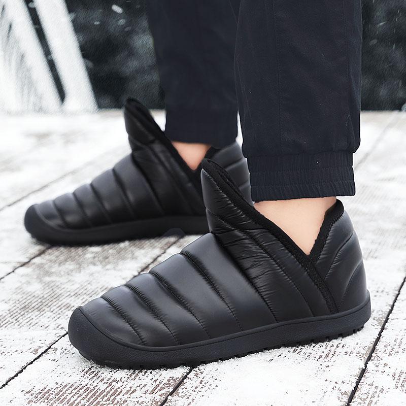 Unisex Warme Stiefel Slipper Bequeme Winter Freizeit Schuhe Elastische Freizeit Flats Herren Damen Rutschfeste Schneestiefel