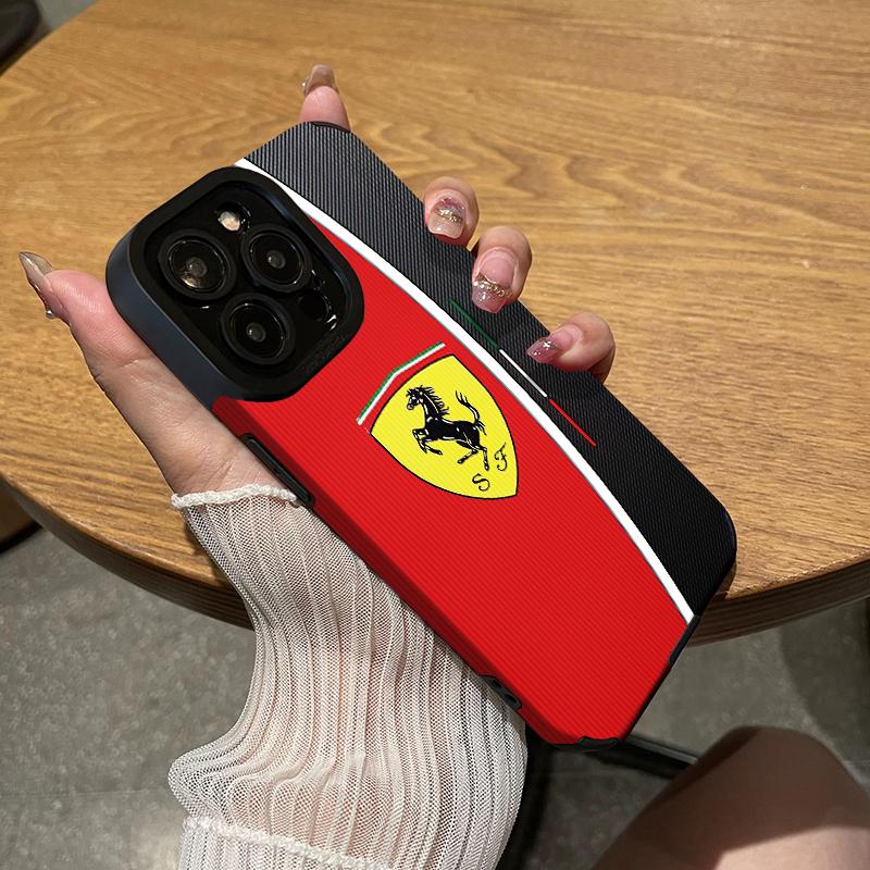 Auto-Emblem All-inclusive Handyhülle Für Ferrari Racing Für iPhone 11 12 13 14 15 16 17 Pro X XR XS Max Mini 7 8 Plus Zubehör