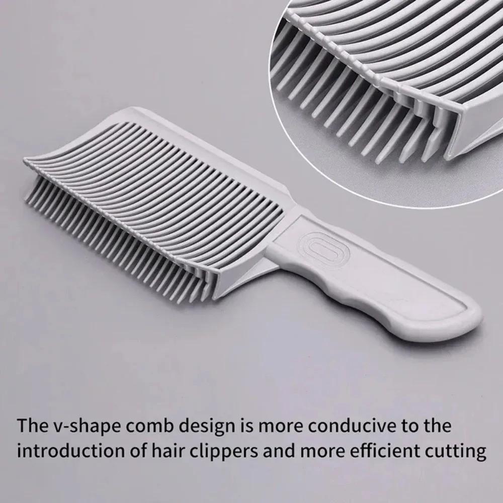 Heat Resistant Fading Comb Plastic Flat Top Hair Cutting Comb Barber Clipper Blending Comb for Men