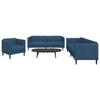 VidaXL 3-piece Sofa Set Blue Fabric, Sofa, Sofa Seat, Recliner Sofa, Comfort Sofa, TV Armchair 3209235