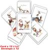 12-Pack Christmas Greeting Cards with Envelopes - Blank Inside for Personal Messages - Suitable for New Year, Congratulations, and Thank You Occasions