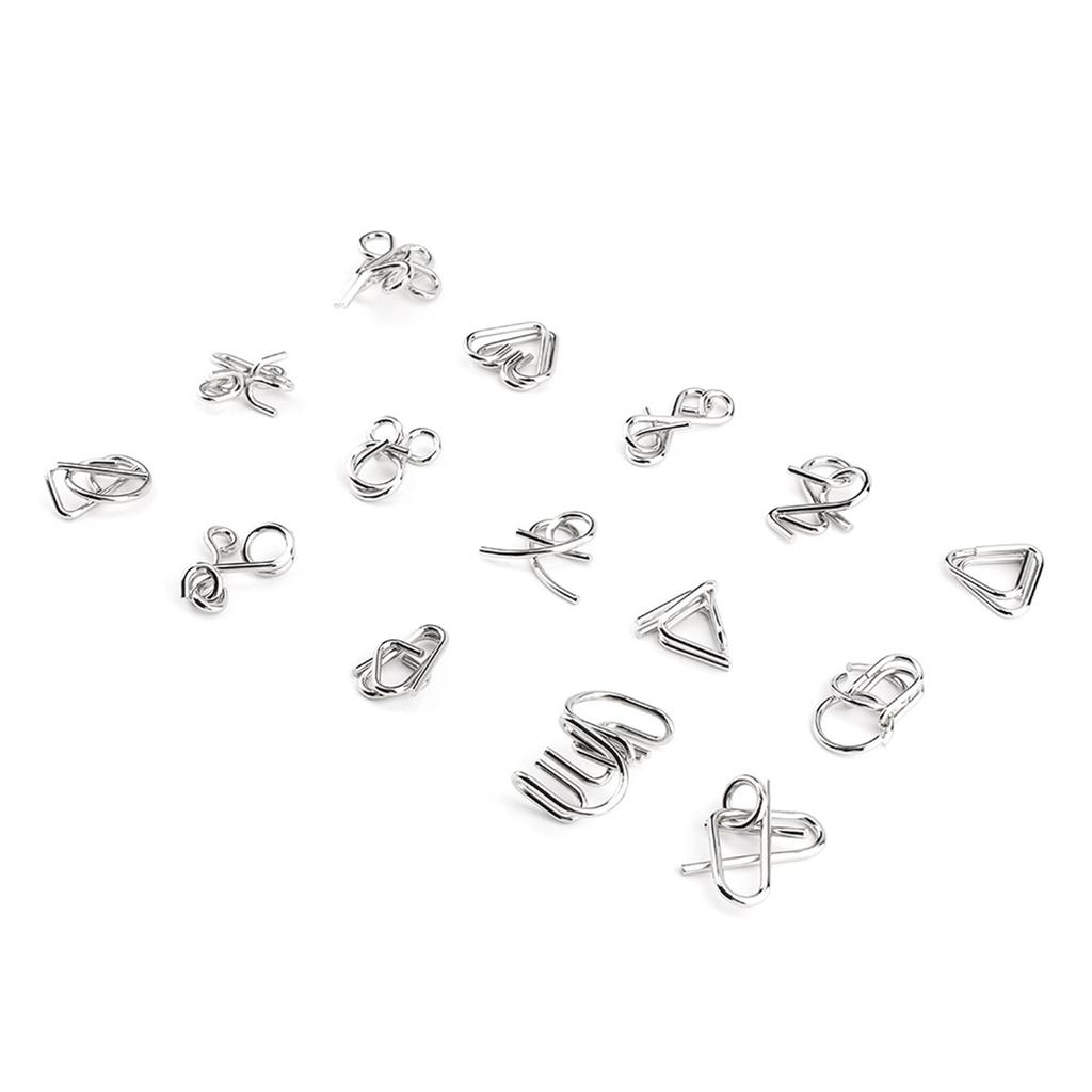 Metal Wire Puzzle, Metal Wire Puzzle, 15pcs Children Educational Toys   Mind Brain Teaser Toys, Puzzle Accessories