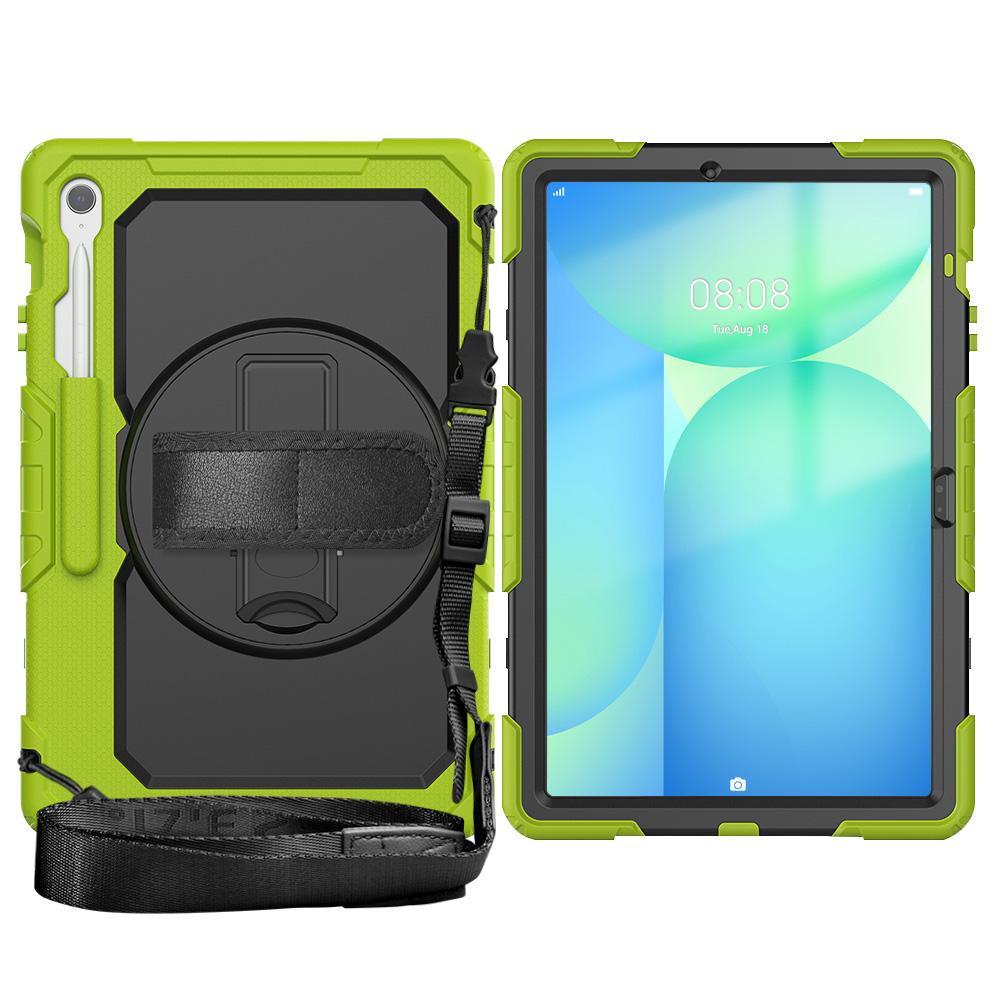 Heavy Duty shockrpoof Case Hand/Shoulder Strap Stand for Samsung Galaxy Tab S10 FE+ Plus 13" X620/X626B With Screen Protector