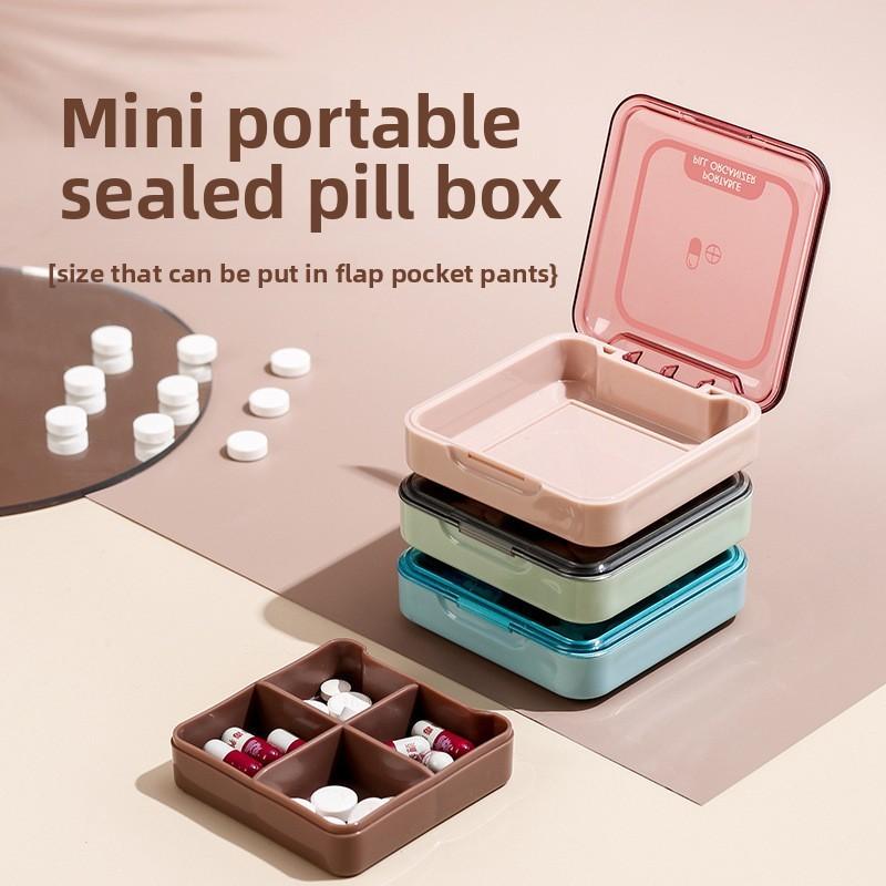 Travel Pocket Medicine Organizer With Divided Compartments For Outdoor Use