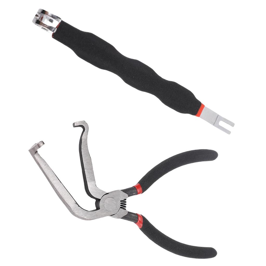 Electrical Disconnect Pliers 60 degrees Bend Carbon Steel Fuel Line Hose Pliers with Double Ended Terminal Separator Removal Tool