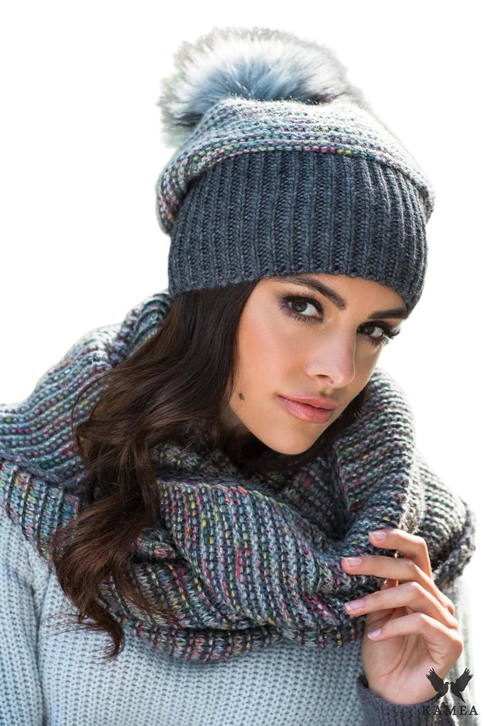 Tonia-Women' Graphite Scarf
