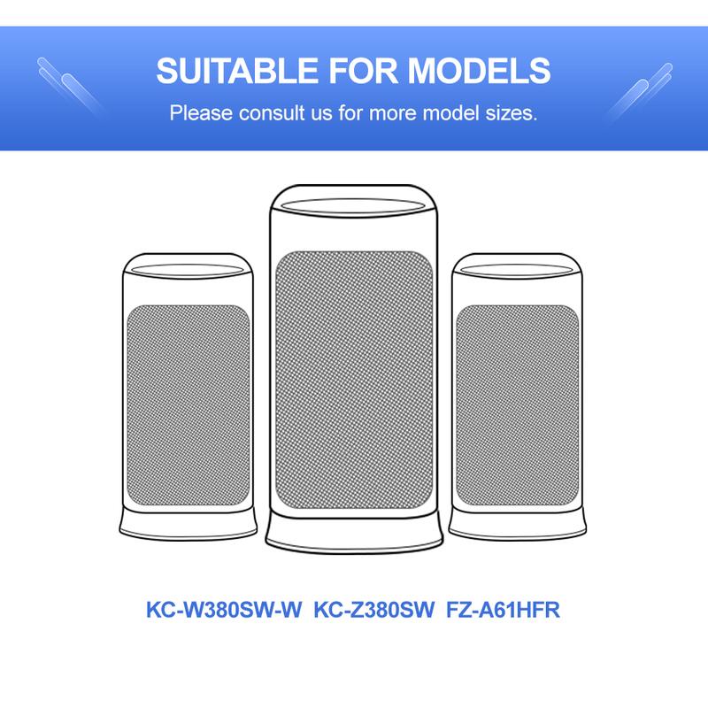 Hepa Activated Carbon and Formaldehyde Filter Set FZ-380HFS FZ-C150HFE FZ-C150DFS For Sharp KC-860E KC-860A KC-A60EUW KC-W380SW