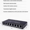Fast Speed RJ45 Ethernet Splitter 7 Port Networking Hubs Supports 1000Mbps Data Transfer And ABS Housing