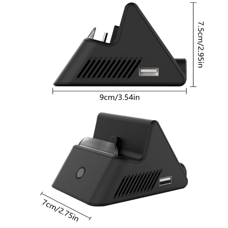 Replacement Charging Dock Station Stand Fit for NS TV Adapter Charging Adapter with Heatsink Function