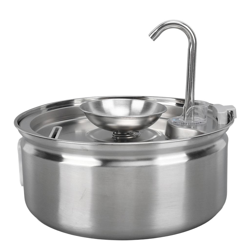 Cat Water Fountain Stainless Steel 3.2L Automatic Circulation Pet Drinking Dispenser Quiet Dog Drinking Waterer with
