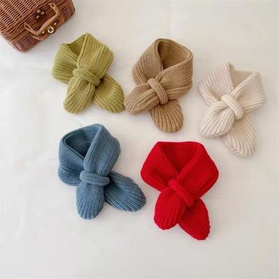 New Windproof Neck Warmer Coldproof Solid Color Knitted Scarf Warm Knitted Scarves Bib Gift