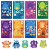 8Sheets Children DIY Puzzle Sticker Games Cartoon Monster Make A Face Assemble Jigsaw Stickers Kids Educational Toys