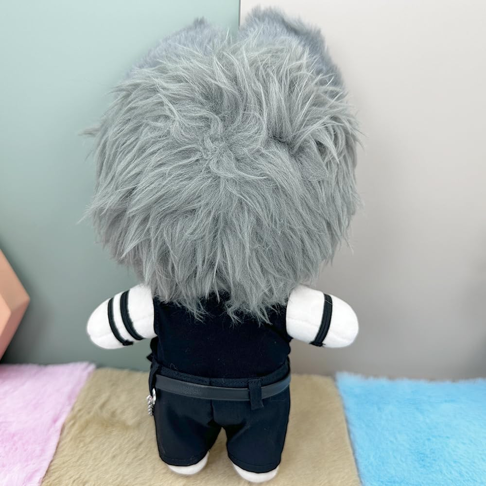 Niannyyhouse 20cm Cotton Doll Clothes Black Vest Pants Belt Accessories Stuffed Toy Clothes Dress Up