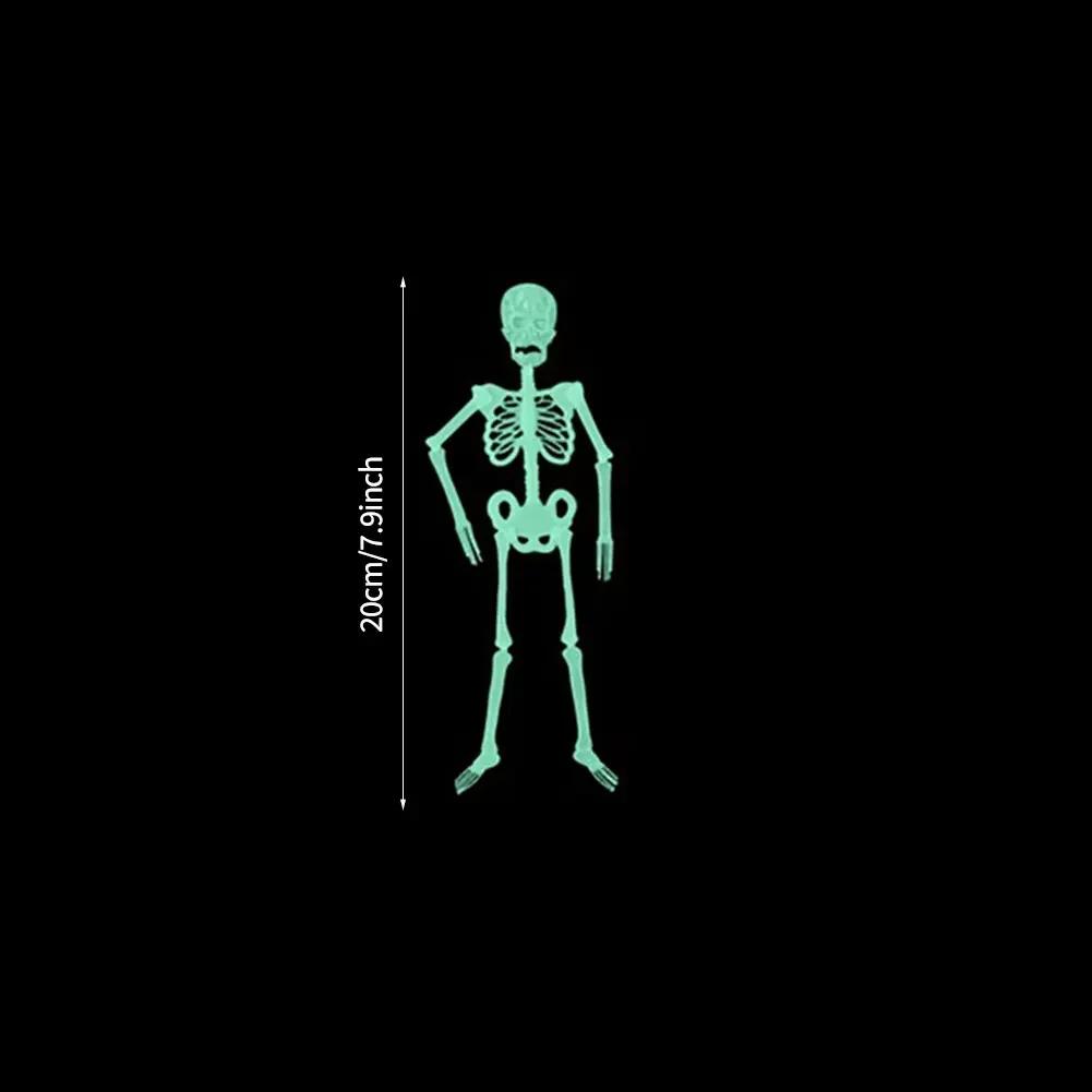 Strašidelné halloweenské rekvizity Svítící závěsná kostra Halloweenská párty Dům Venkovní dvůr Zahrada Dekorace Pohyblivá Svítící Falešná lebka