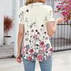 Womens Shirts Summer Business Casual Work Tops Short Sleeve Button Down Collared V Neck Blouse T-Shirt