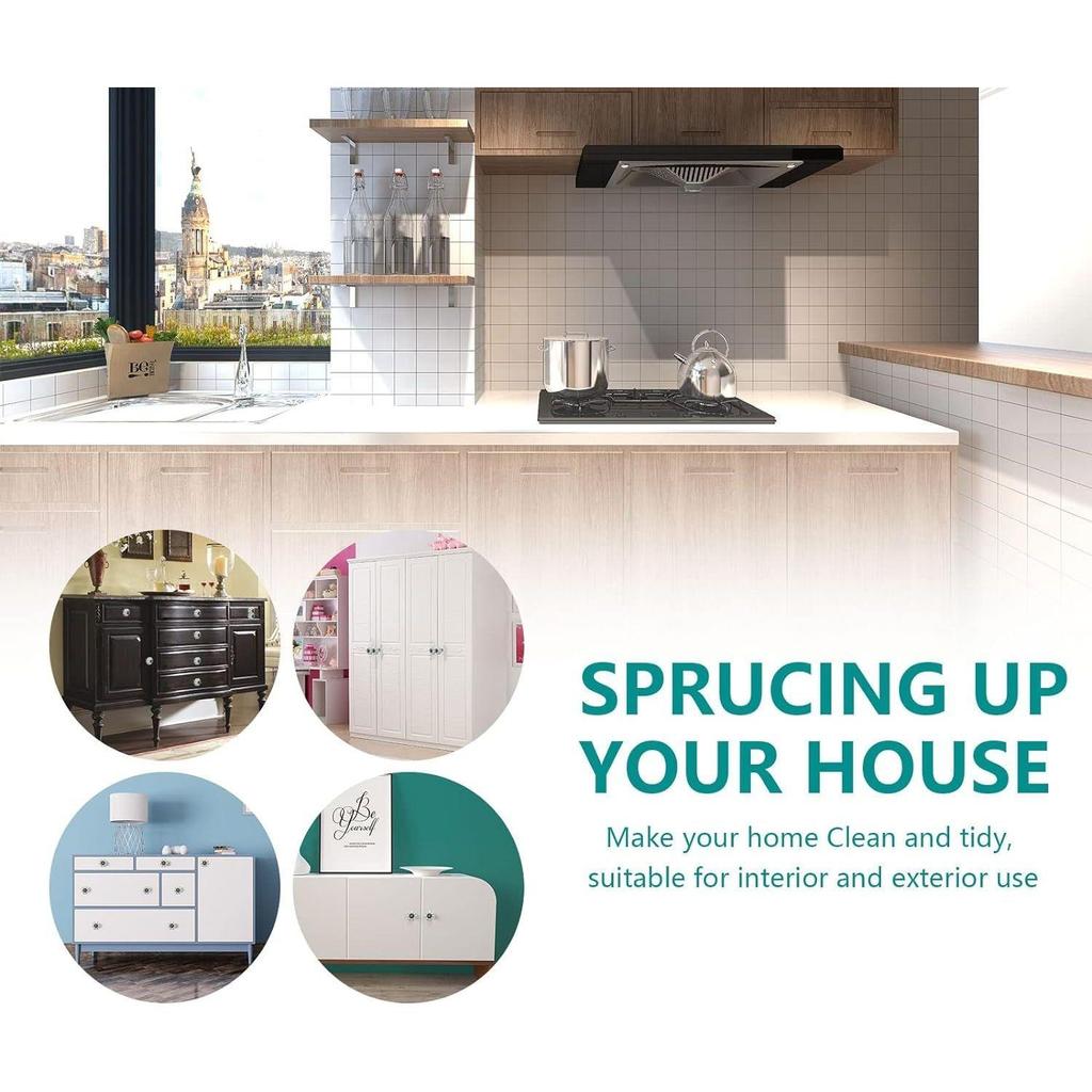 Golden Print Knobs for Door Drawer Cabinet Cupboard Dresser Kitchen Furniture Hardware Wardrobe Pull Handle for Home Decor Pack of 4, Navy Blue