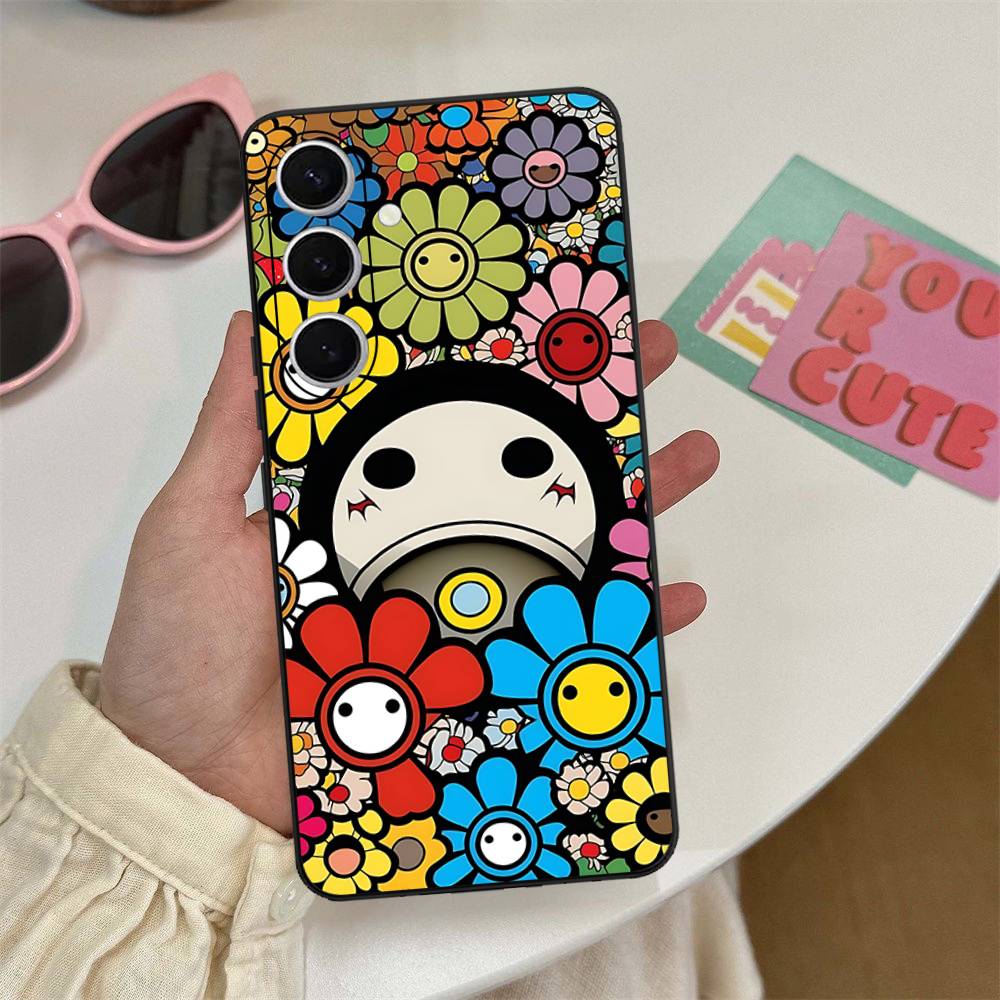 T-Takashi Flower M-Murakami Phone Case For Samsung S 24 Fe 25 Ultra Plus 20 Lite 21 30 22 23 24 22 Ultra 5G Fundas