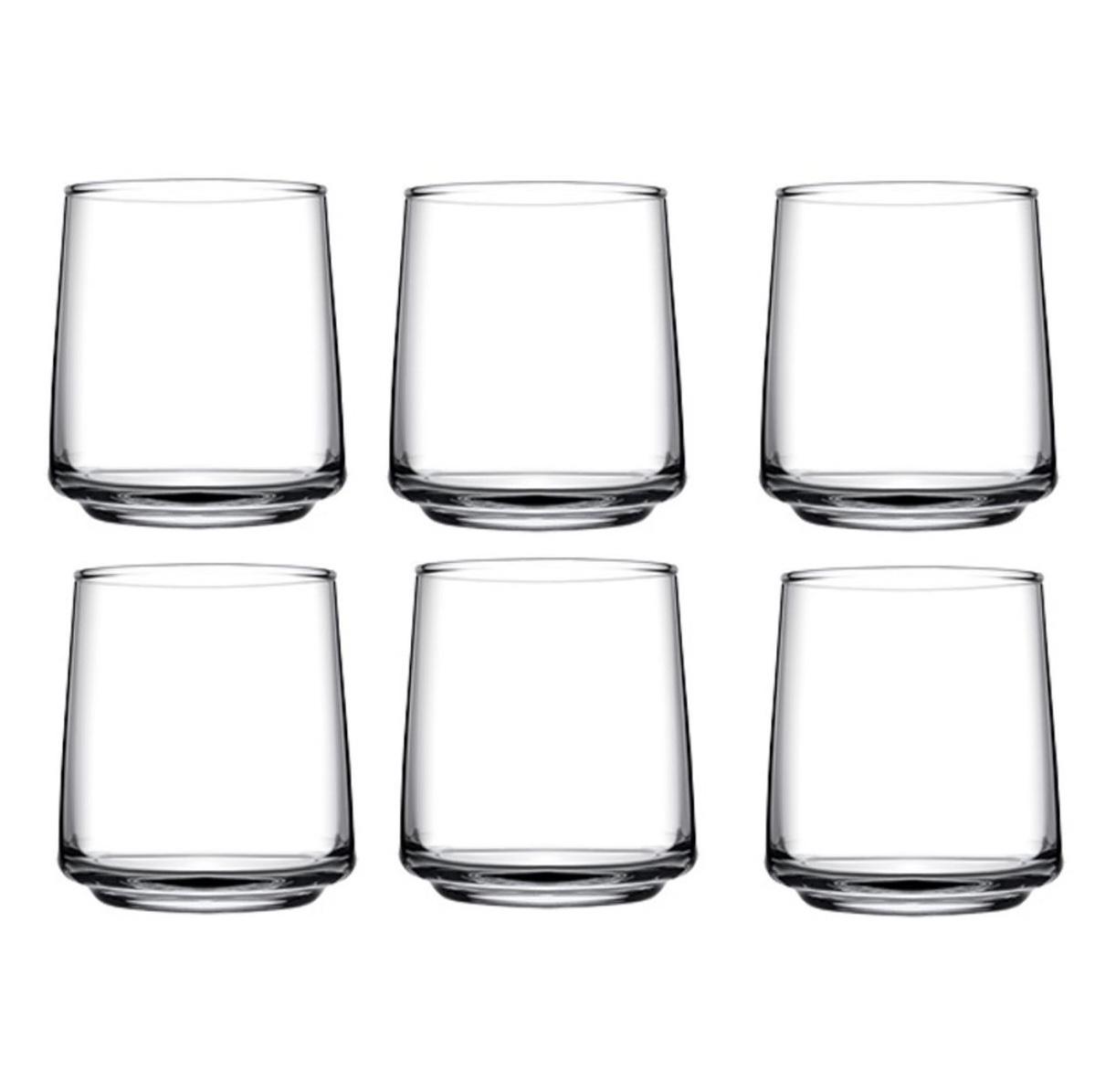 

6-Piece Water Glass Set Glass Beverage Glass 270 Cc Standart білий