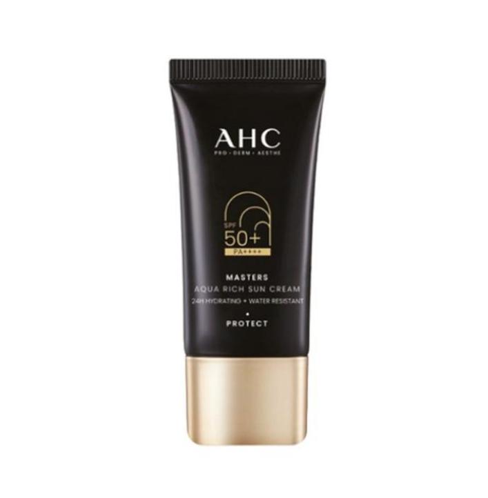 AHC Masters Aqua Rich Sun Cream SPF50+ PA++++ | Lightweight & Hydrating Korean Sunscreen – 30ml