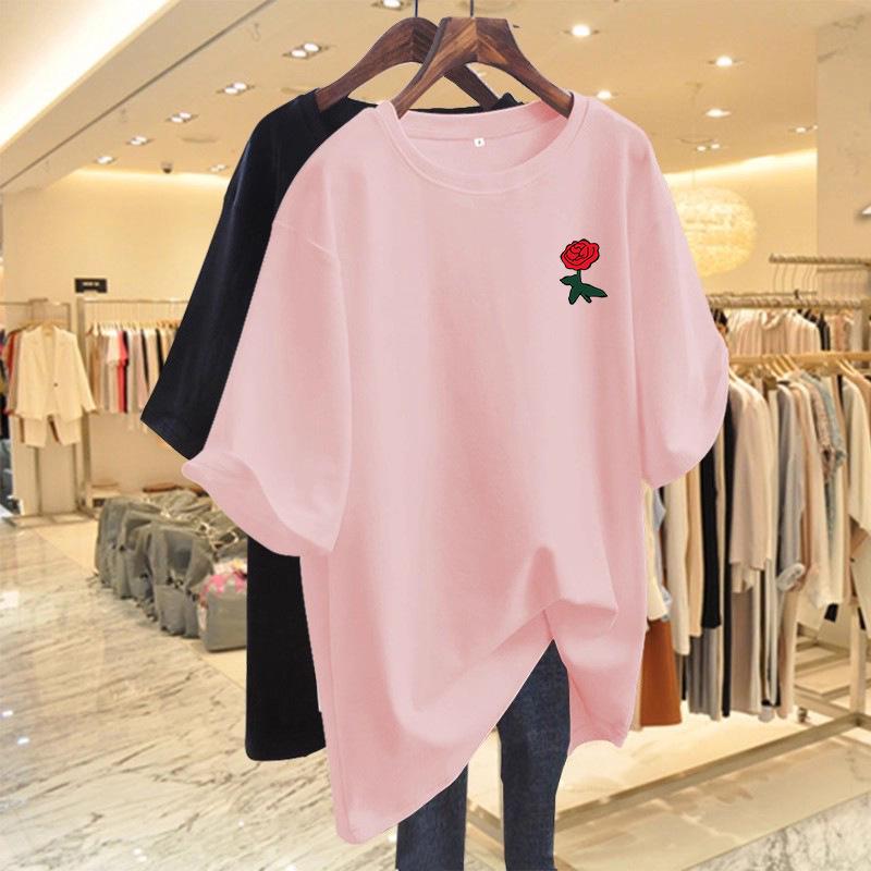 Women's Loose Plus Size White Round Neck T-Shirt, Short Sleeve, Summer 2026, Ideal As Base Layer or Simple Top